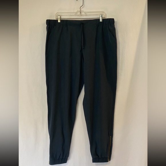 Albion womens XXL smoky teal Jetsetter jogger pull on high waist zipper ankle - Picture 5 of 14